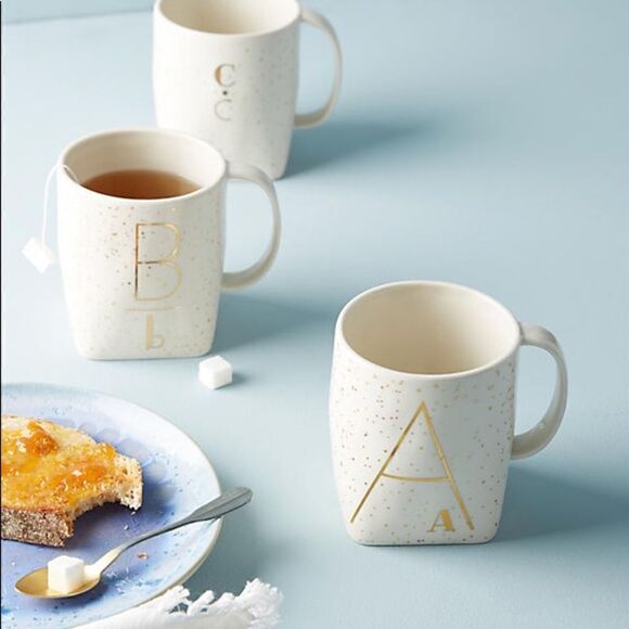 Anthropologie letter “E” Monogrammed Personality Mug - Picture 2 of 5